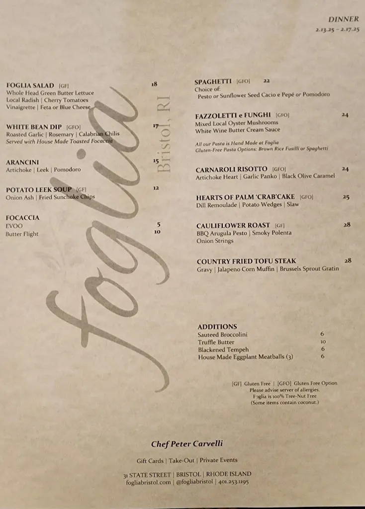Menu_Foglia_Bristol, RI_image_old_1
