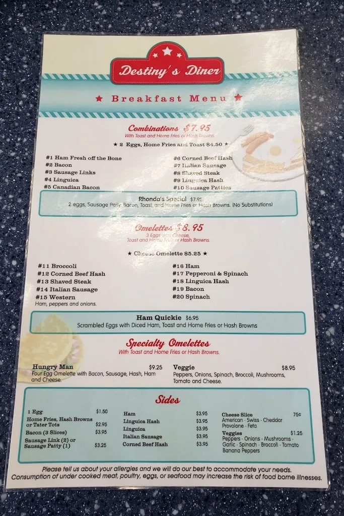 Menu_Destiny's Diner_Bristol, RI_image_old_2
