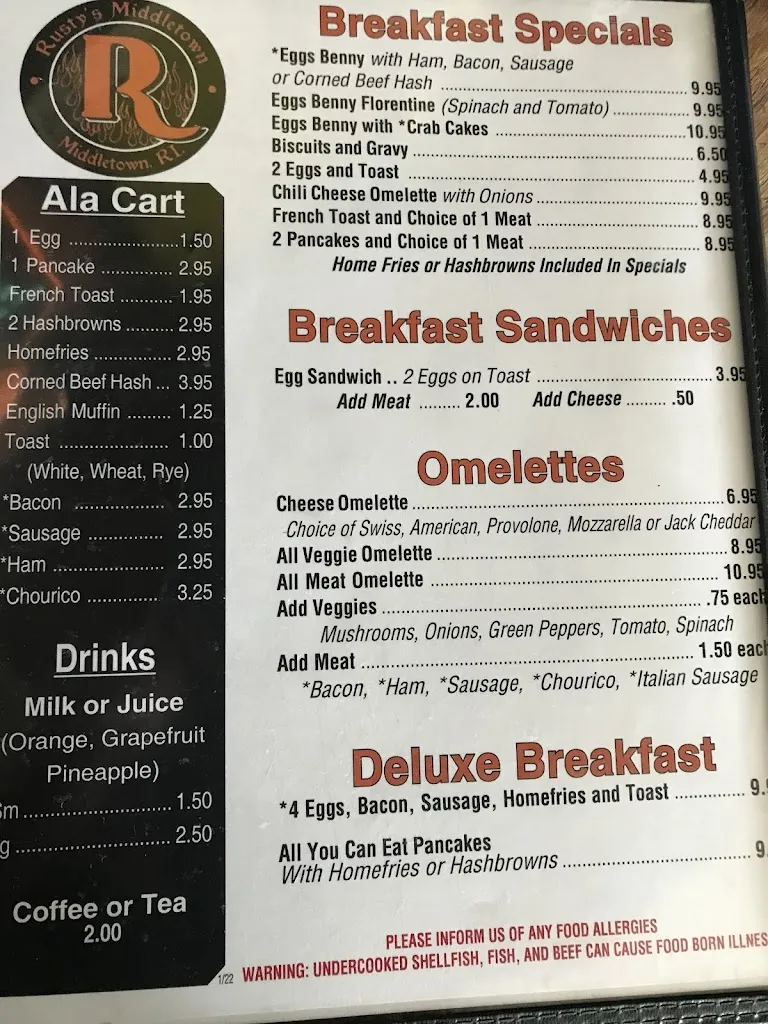 Menu_Rusty's_Middletown, RI_image_old_3