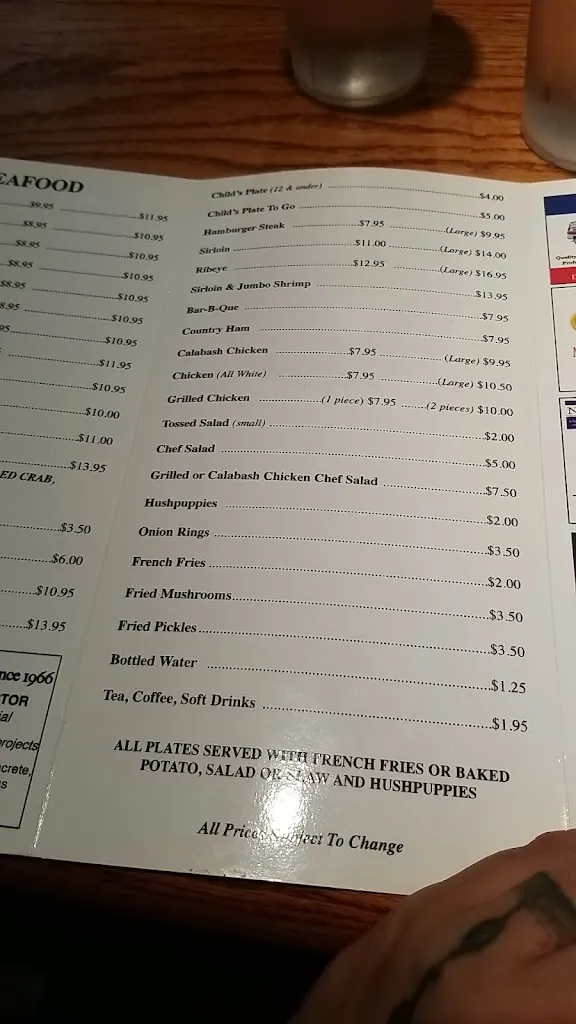 Menu_Bailey's Fish Camp_Blacksburg, SC_image_old_3