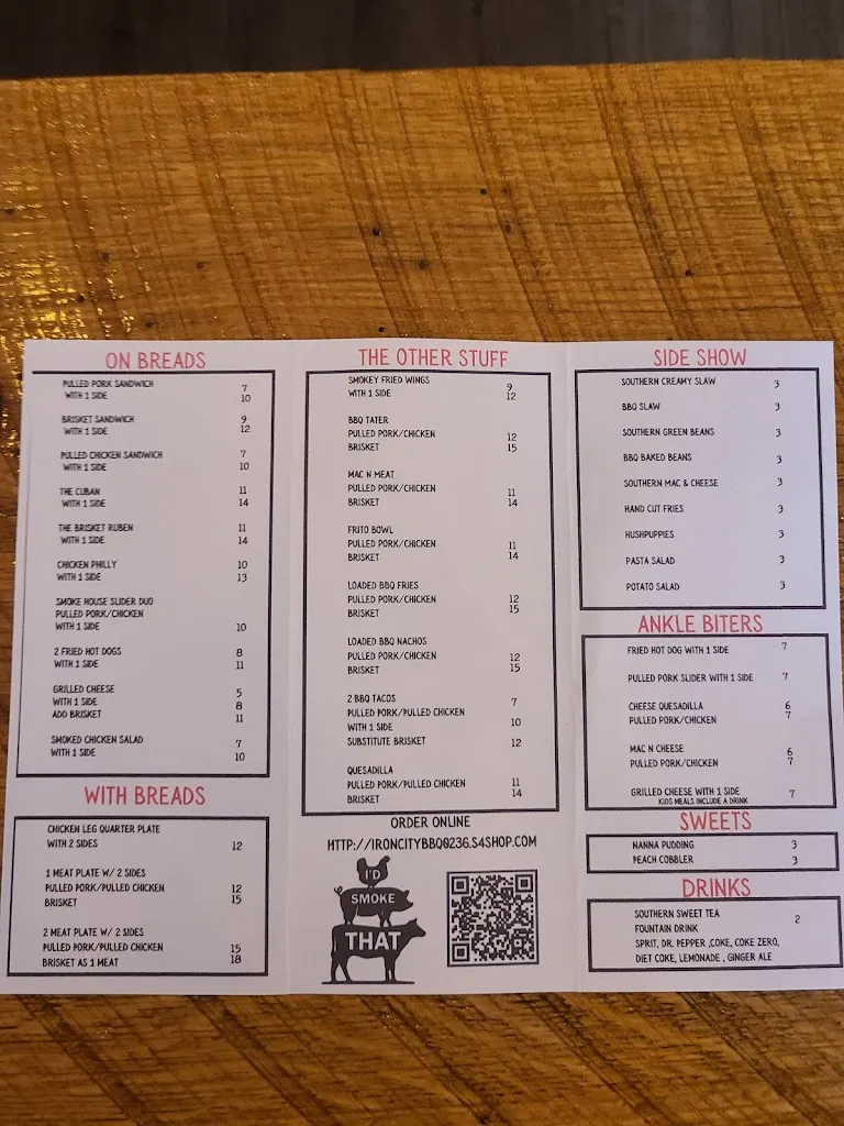 Menu_Iron City Bbq Co._Blacksburg, SC_image_old_3