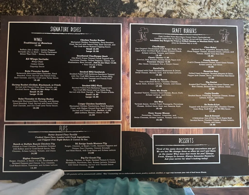 Menu_Higher Ground Char House_Chapin, SC_image_old_3