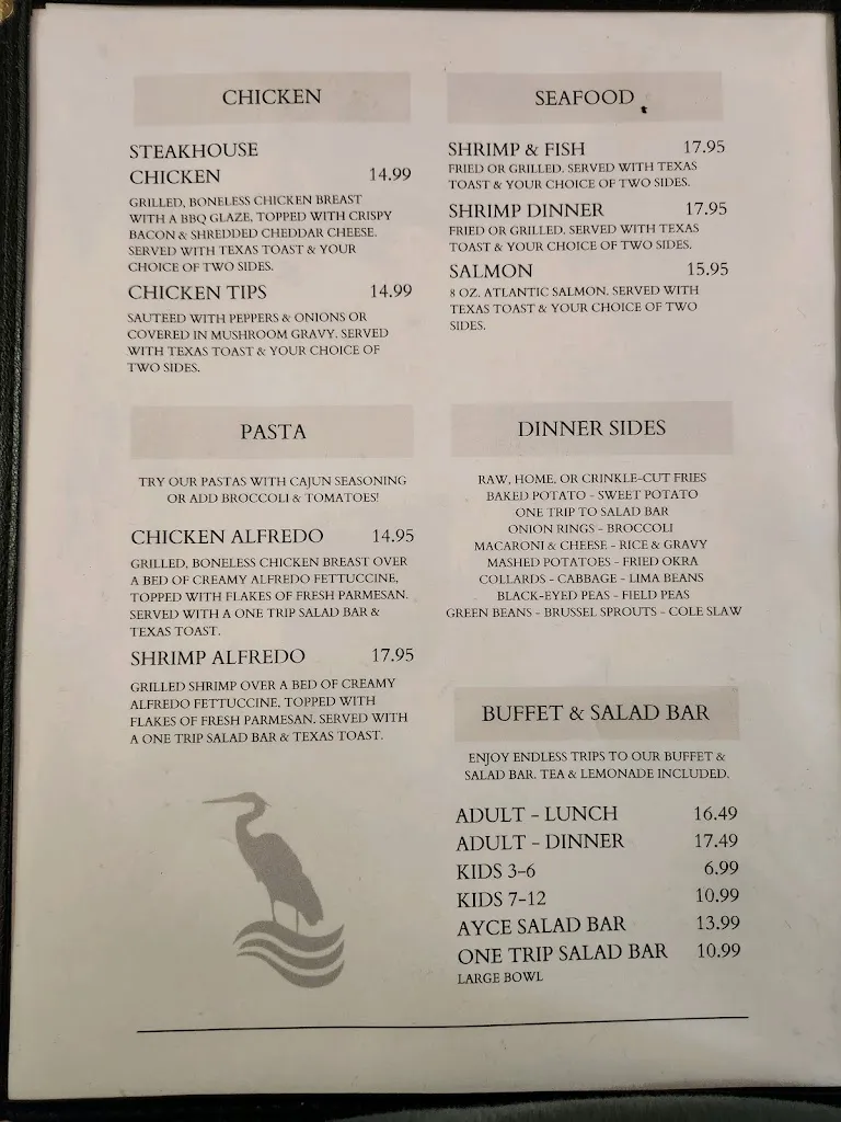 Menu_The Restaurant at Second Mill Bar and Lounge_Sumter, SC_image_old_2