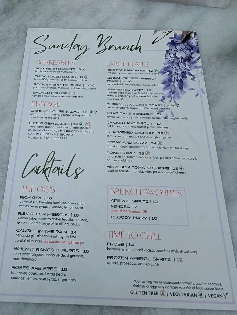 Menu_Juniper - Greenville_Greenville, SC_image_old_2