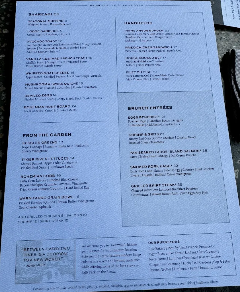 Menu_Between the Trees_Greenville, SC_image_old_2