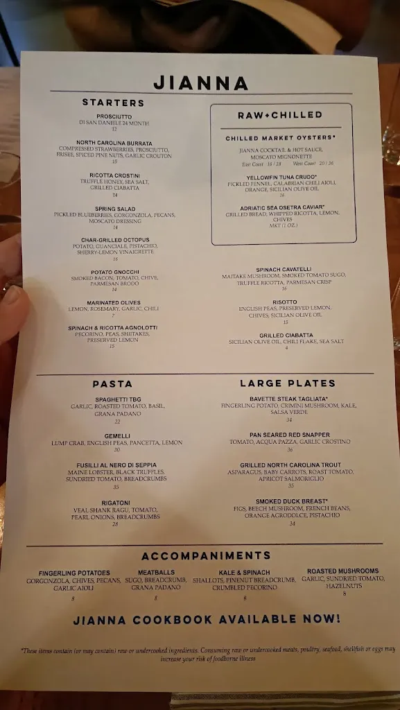 Menu_Jianna_Greenville, SC_image_old_1