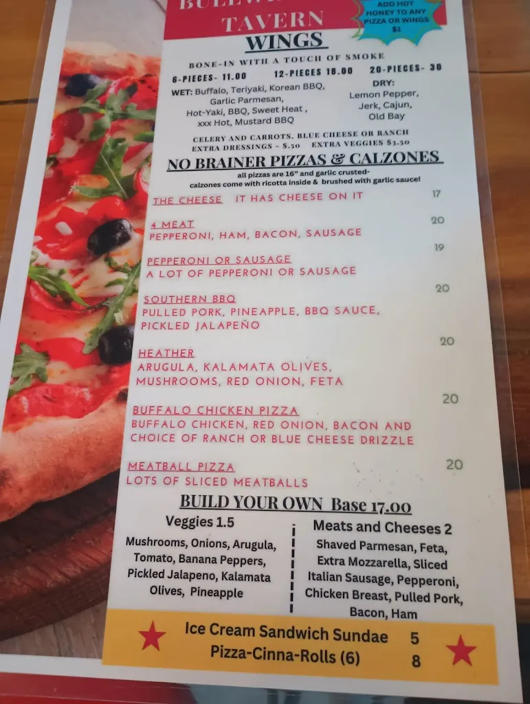 Menu_Bullwinkle's Tavern_Simpsonville, SC_image_old_2