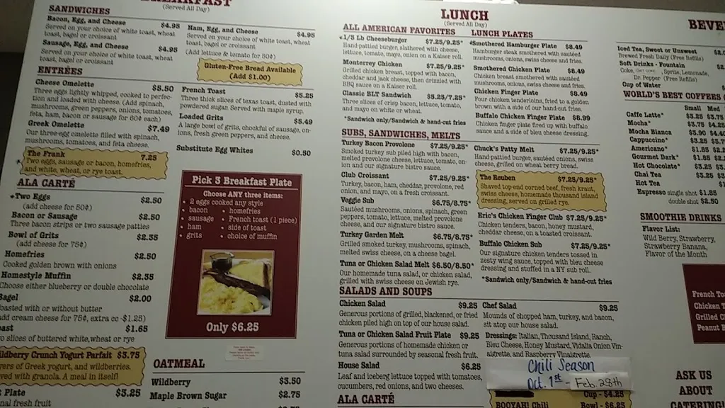 Menu_Java Bistro_Simpsonville, SC_image_old_3