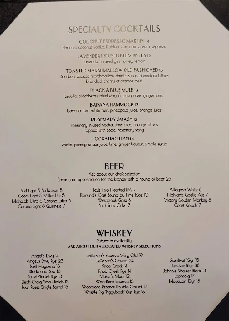 Menu_Coral Greenville_Greenville, SC_image_old_3