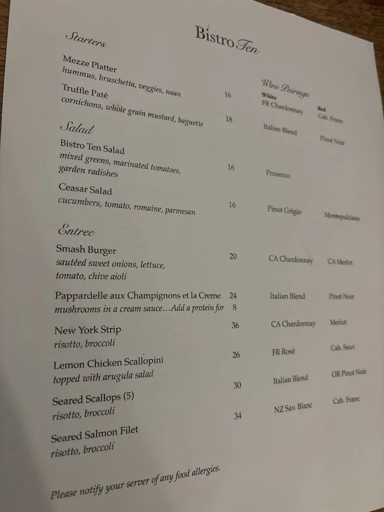 Menu_Bistro Ten_Beaufort, SC_image_old_1