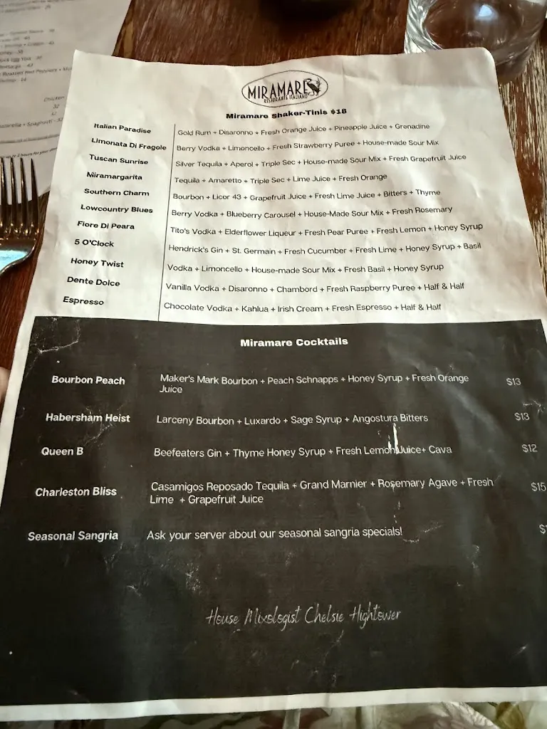 Menu_Miramare Italiano_Beaufort, SC_image_old_2