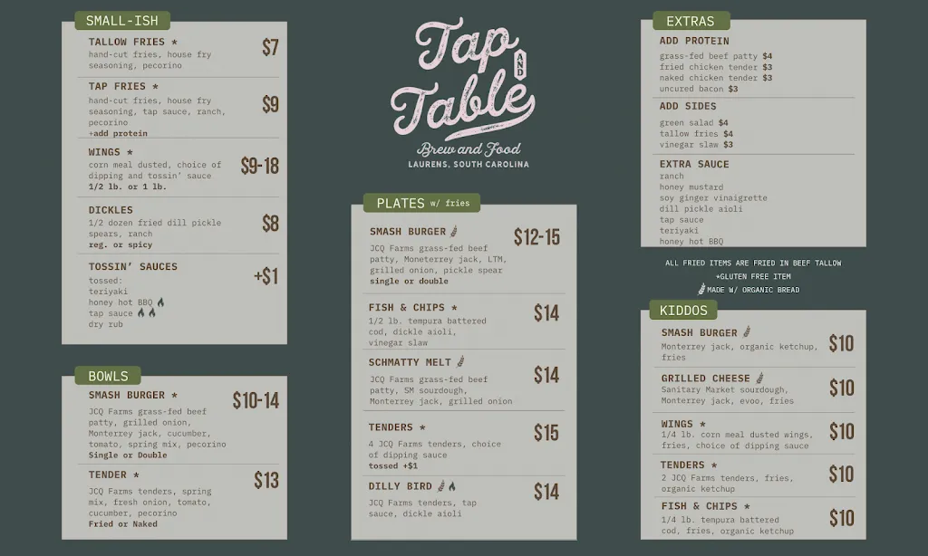 Menu_Tap & Table_Laurens, SC_image_old_1