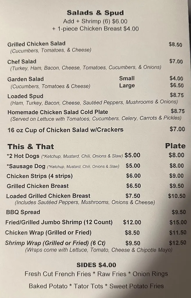 Menu_Frog's Bar & Grill_Lancaster, SC_image_old_3