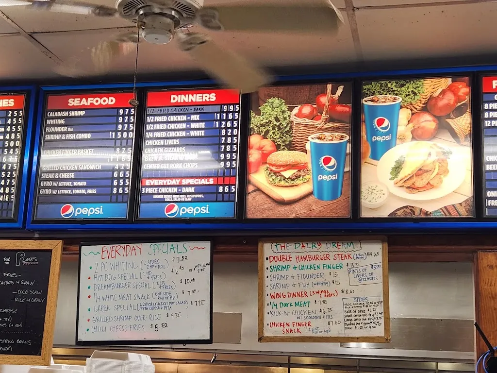 Menu_Dairy Dream Drive In_Bennettsville, SC_image_old_2