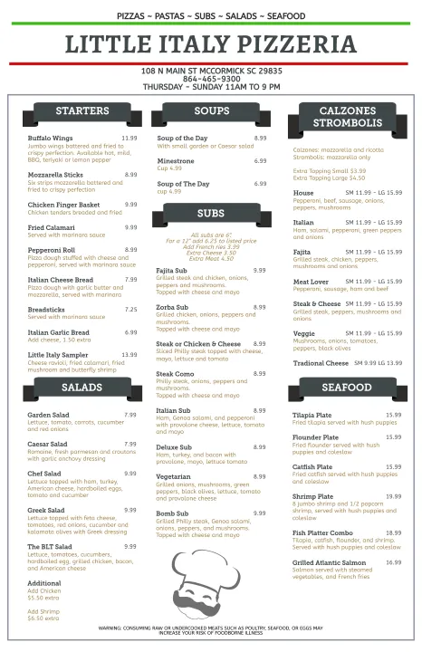 Menu_Little Italy Pizzeria_McCormick, SC_image_old_2