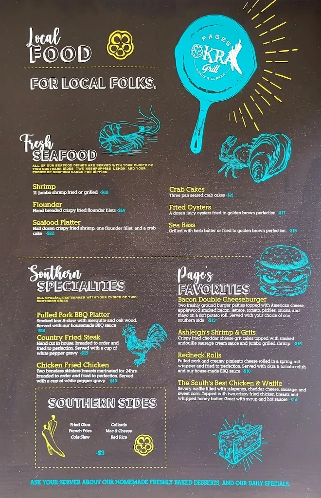 Menu_Page's Okra Grill- Moncks Corner_Moncks Corner, SC_image_old_1