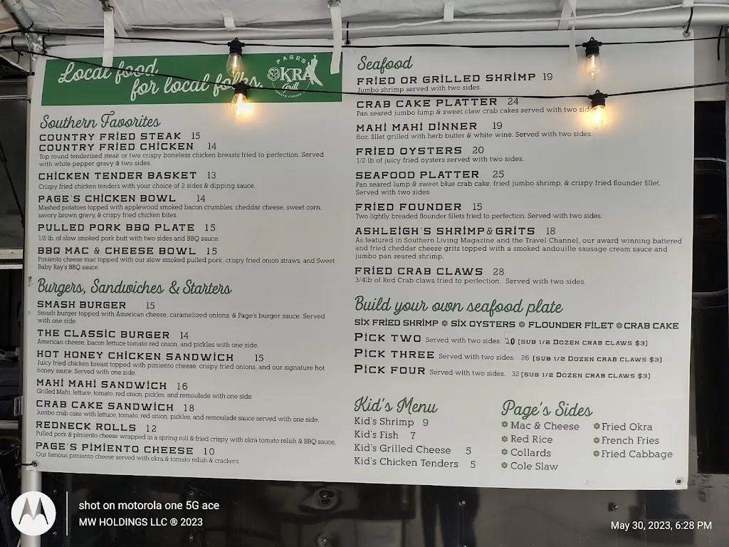 Menu_Page's Okra Grill- Moncks Corner_Moncks Corner, SC_image_old_2