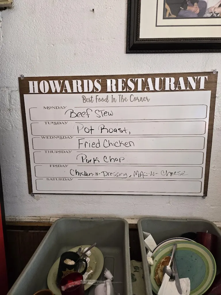 Menu_Howard's Restaurant_Moncks Corner, SC_image_old_1