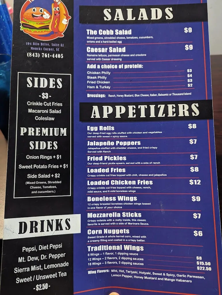 Menu_That's My Dawg_Moncks Corner, SC_image_old_1