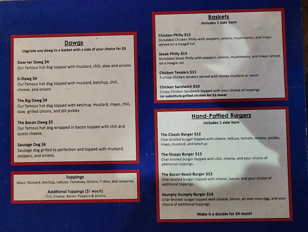 Menu_That's My Dawg_Moncks Corner, SC_image_old_3