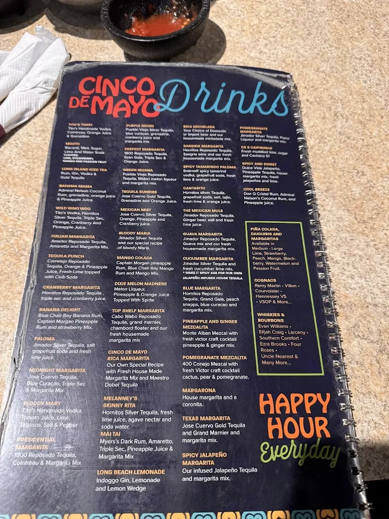 Menu_Cinco de Mayo Mexican Cuisine_636 Rembert C Dennis Blvd, Moncks_image_old_3