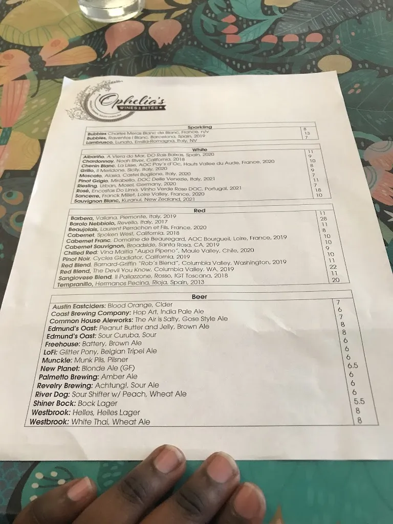 Menu_Ophelia's Wines & Bites_Moncks Corner, SC_image_old_3