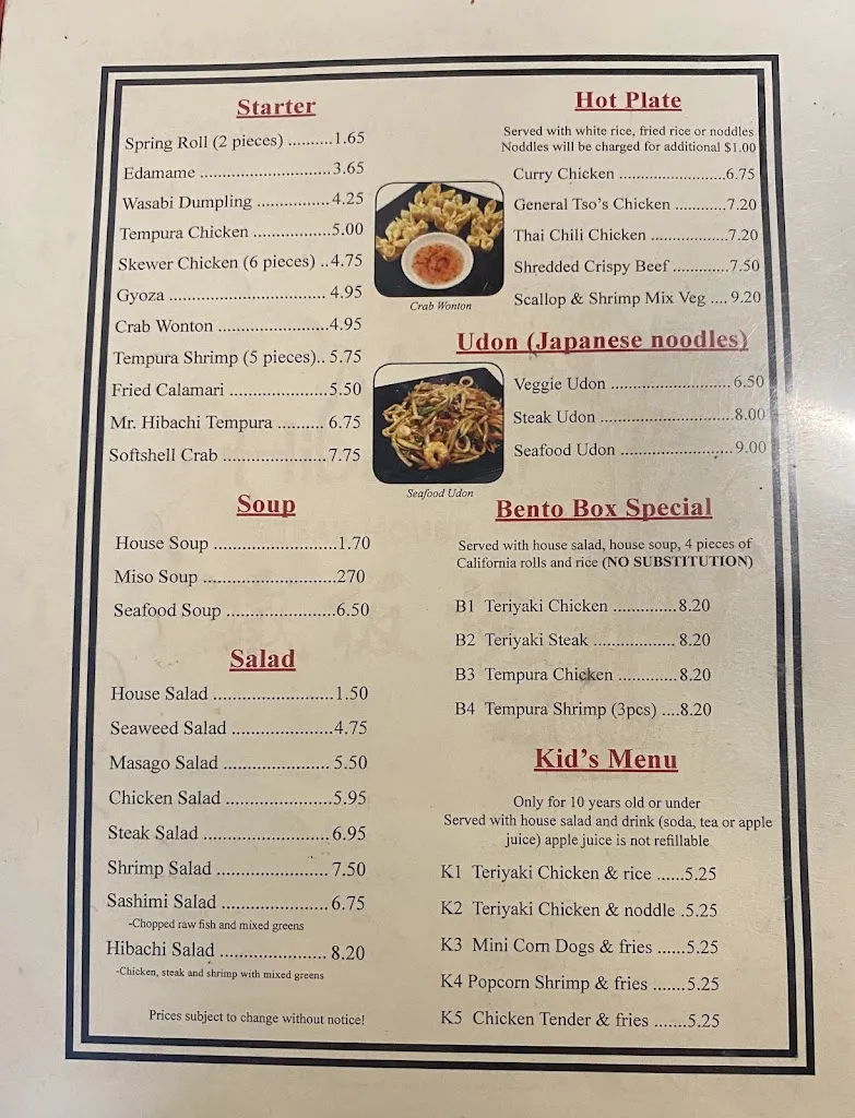 Menu_Mr Hibachi_Moncks Corner, SC_image_old_3