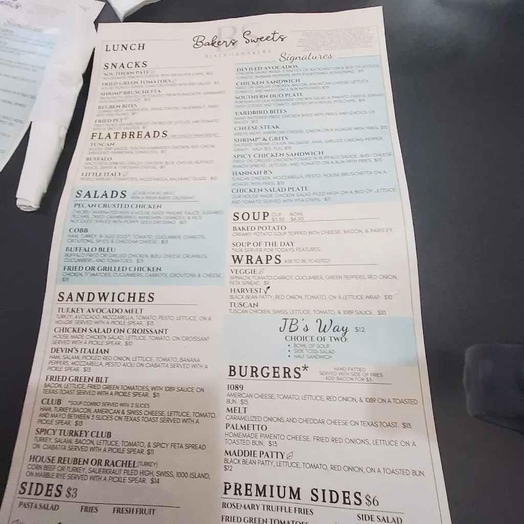 Menu_Baker's Sweets Bistro & Bakery_Sumter, SC_image_old_3