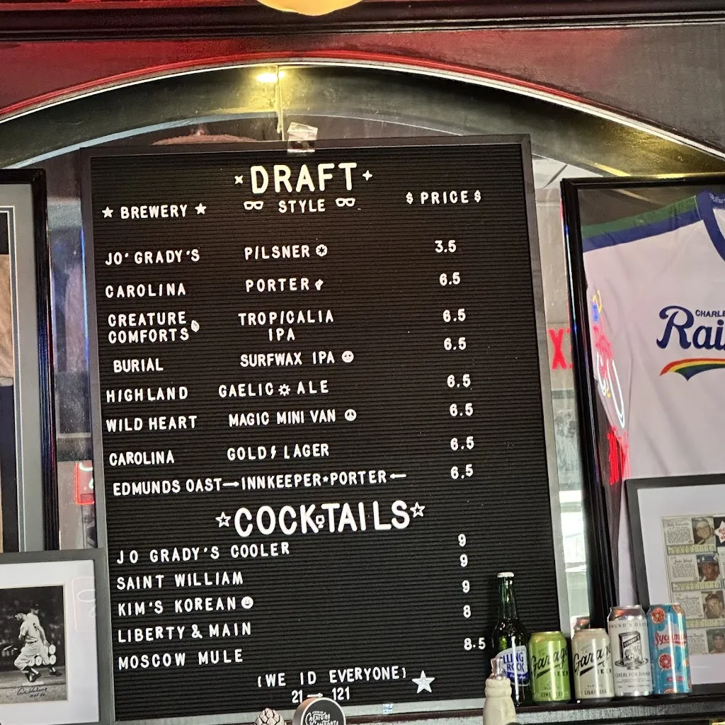 Menu_J O’Gradys_Sumter, SC_image_old_1
