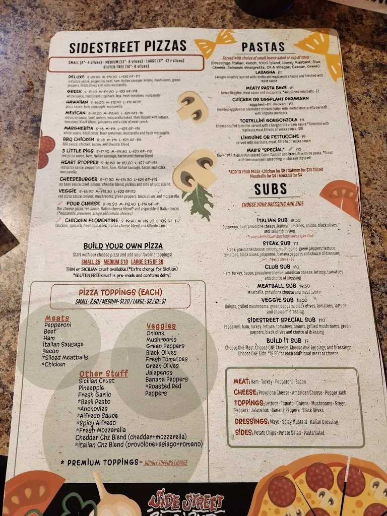 Menu_Sidestreet Pizza & Pasta_Tryon, NC_image_old_2