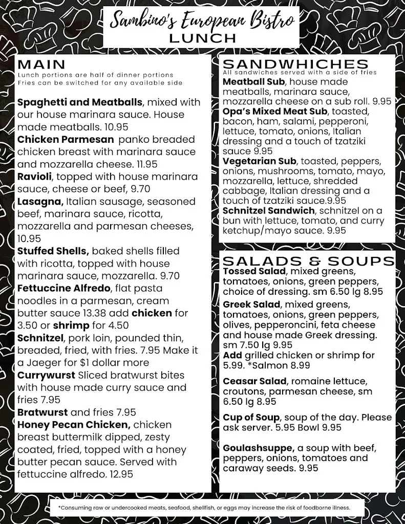 Menu_Sambino's European Bistro_Sumter, SC_image_old_1