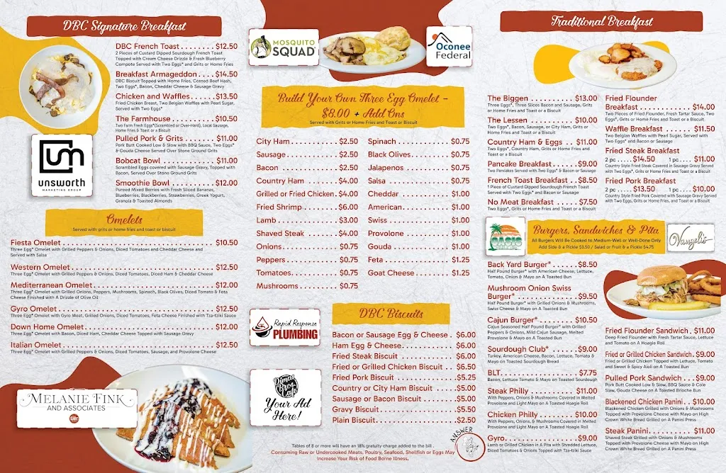 Menu_Dimas Brothers Cafe_Seneca, SC_image_old_2