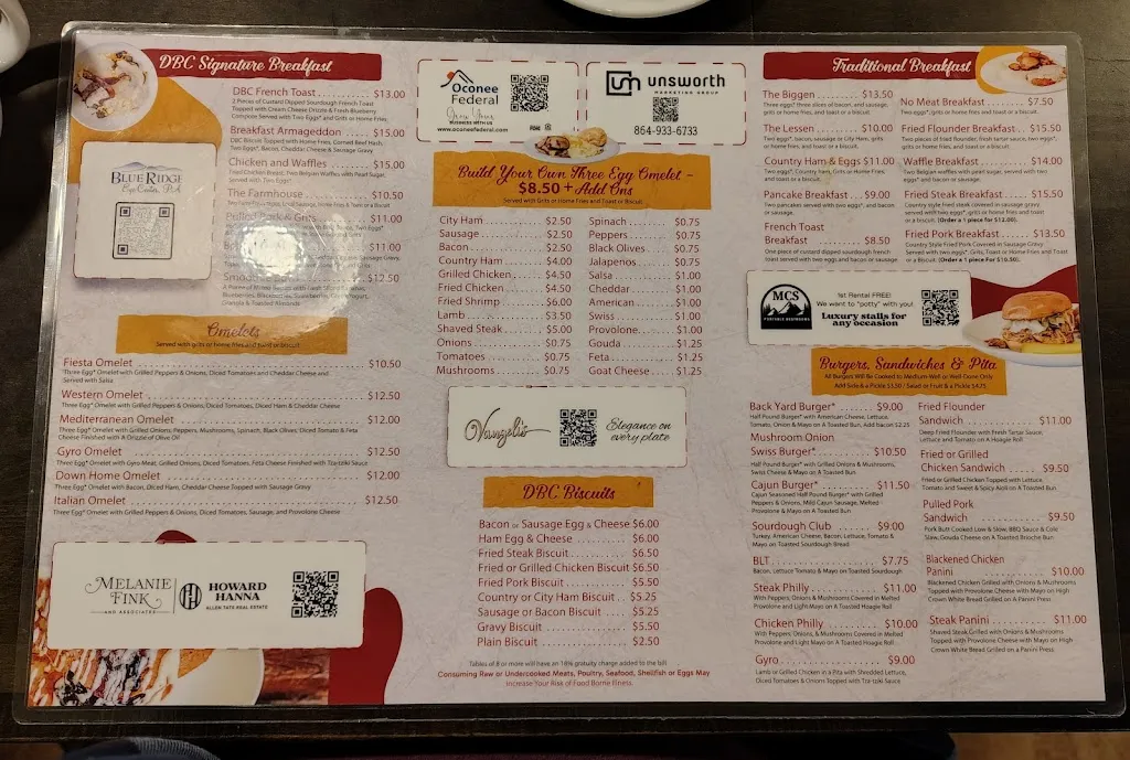 Menu_Dimas Brothers Cafe_Seneca, SC_image_old_3
