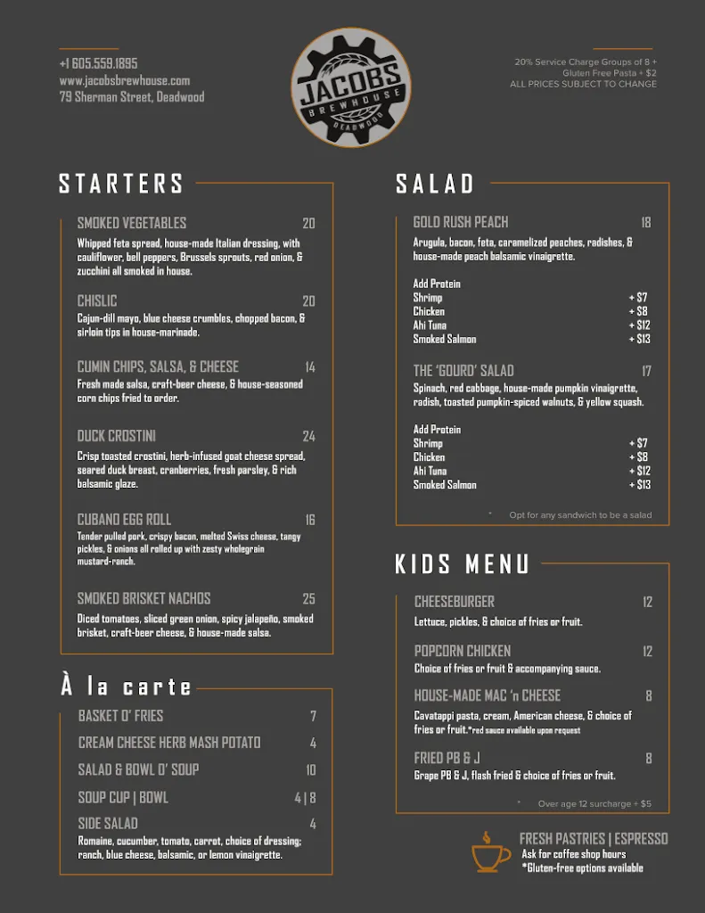 Menu_Jacobs Brewhouse Restaurant_Deadwood, SD_image_old_2
