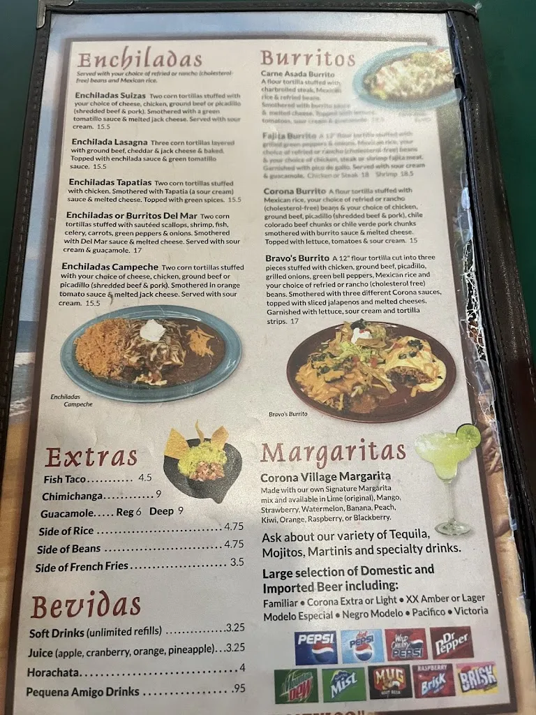 Menu_Corona Village_Mitchell, SD_image_old_1