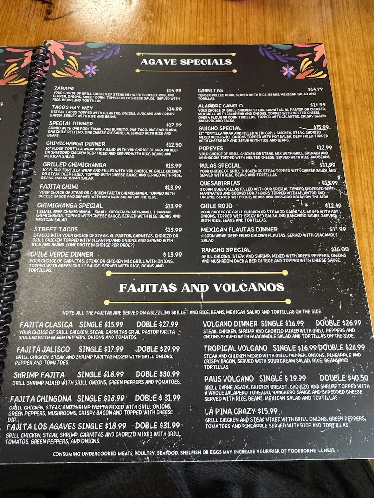 Menu_Rancho Los Agaves_Belle Fourche, SD_image_old_1