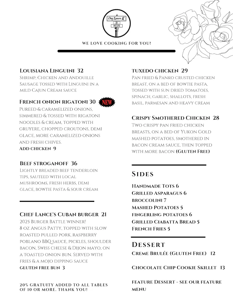 Menu_Chef Lance's on Phillips_Sioux Falls, SD_image_old_2