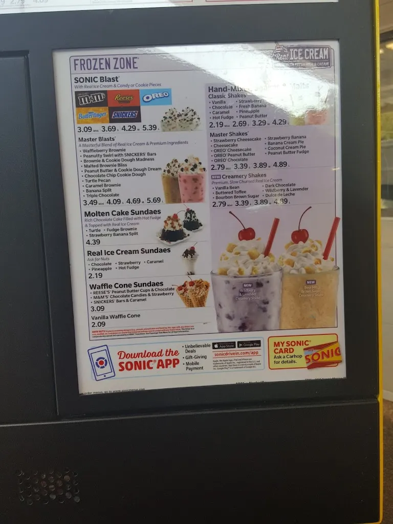 Menu_Sonic Drive-In_Camden, TN_image_old_2
