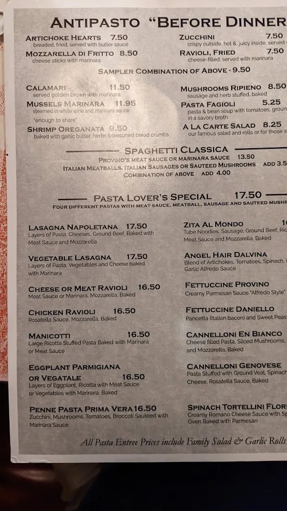 Menu_Provino's Italian Restaurant_Chattanooga, TN_image_old_3