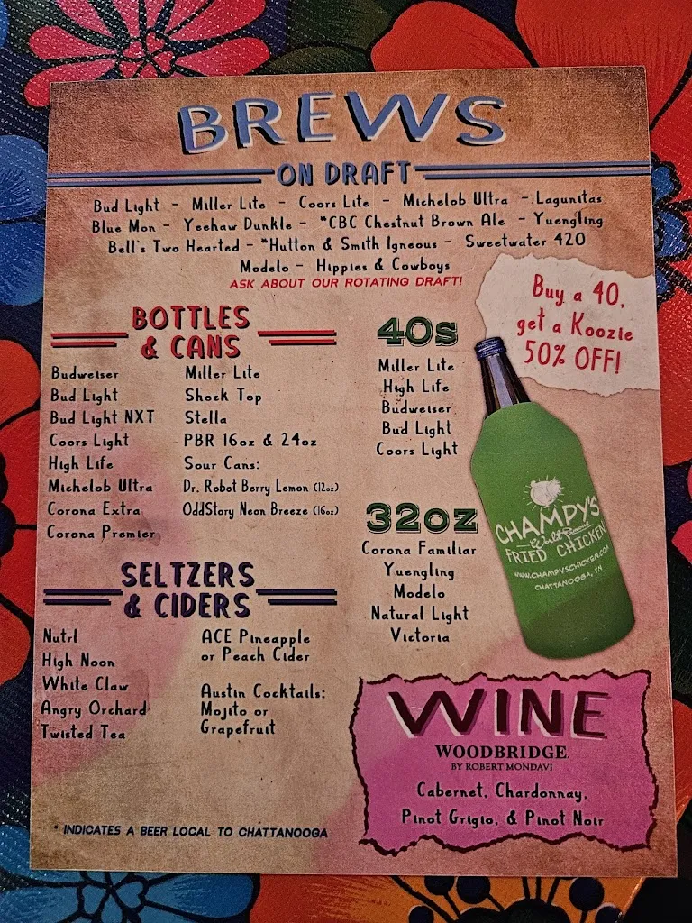 Menu_Champy’s_East Ridge, TN_image_old_2