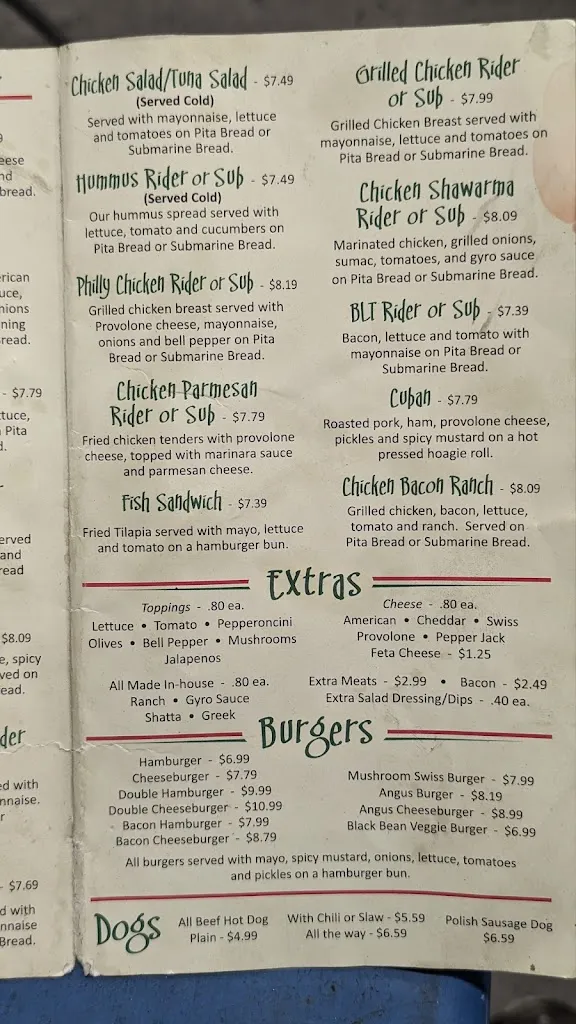Menu_Ankar's Hoagies_Chattanooga, TN_image_old_3