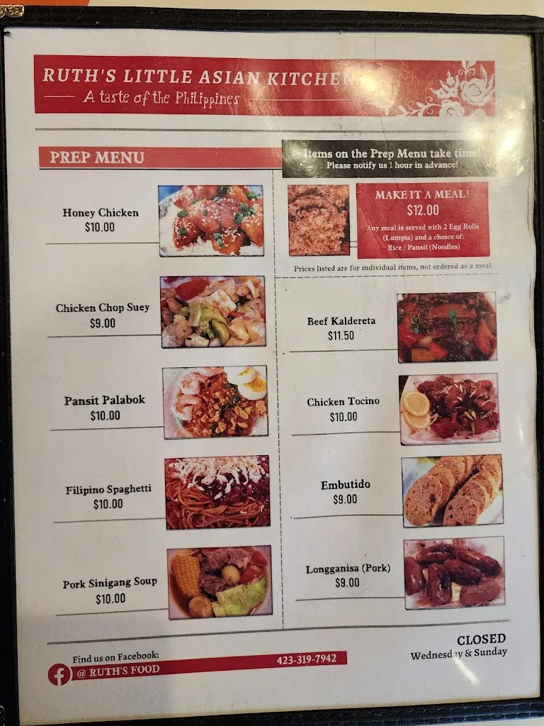 Menu_Ruth's Little Asian Kitchen_Oneida, TN_image_old_2