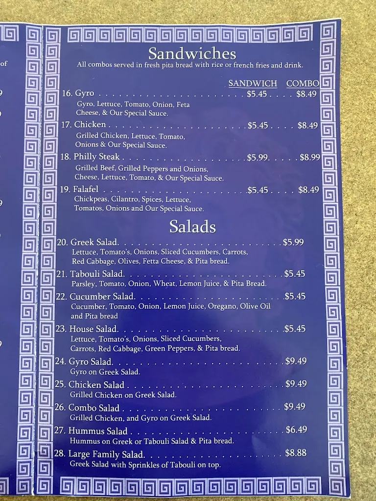 Menu_Greeks Style Gyro_Springfield, TN_image_old_2