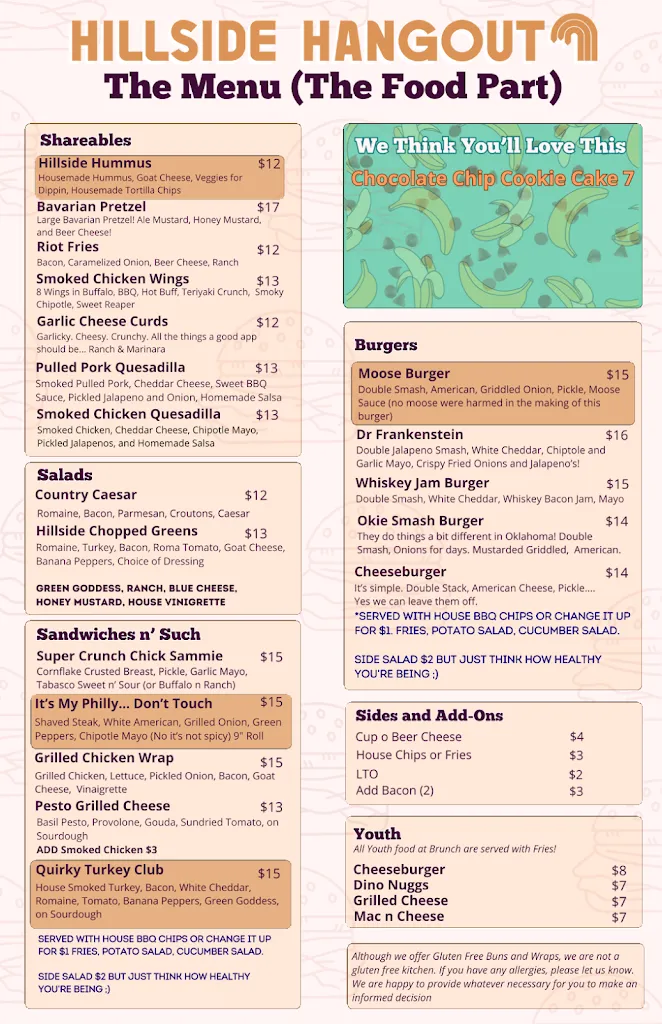 Menu_Hillside Hangout_Mt. Juliet, TN_image_old_1