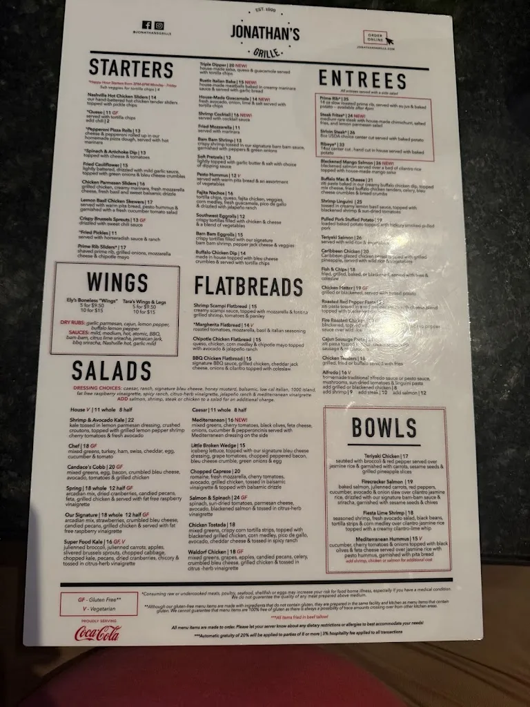 Menu_Jonathan's Grille_Mt. Juliet, TN_image_old_1