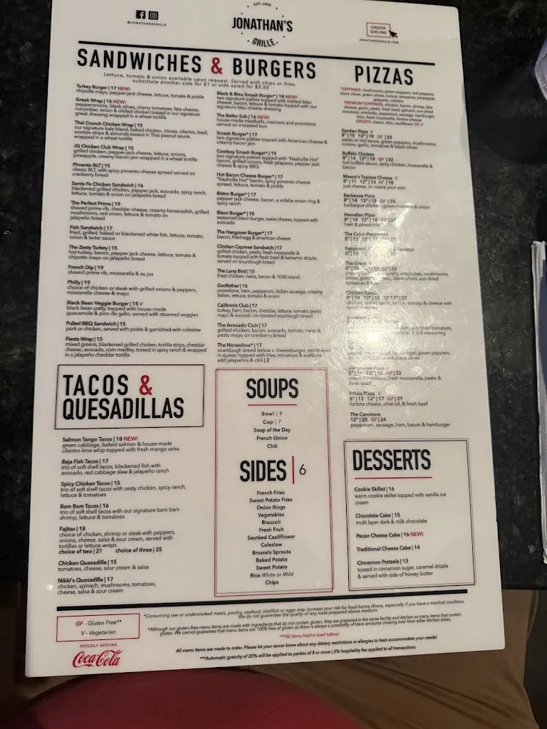 Menu_Jonathan's Grille_Mt. Juliet, TN_image_old_2