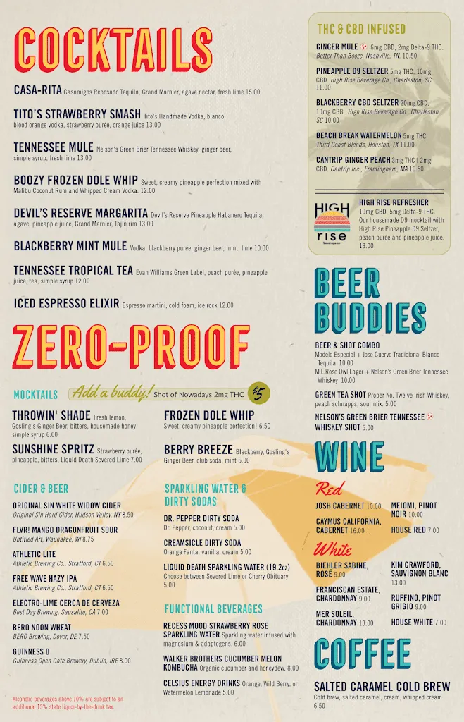 Menu_M.L.Rose Neighborhood Pub - Providence_Mt. Juliet, TN_image_old_2