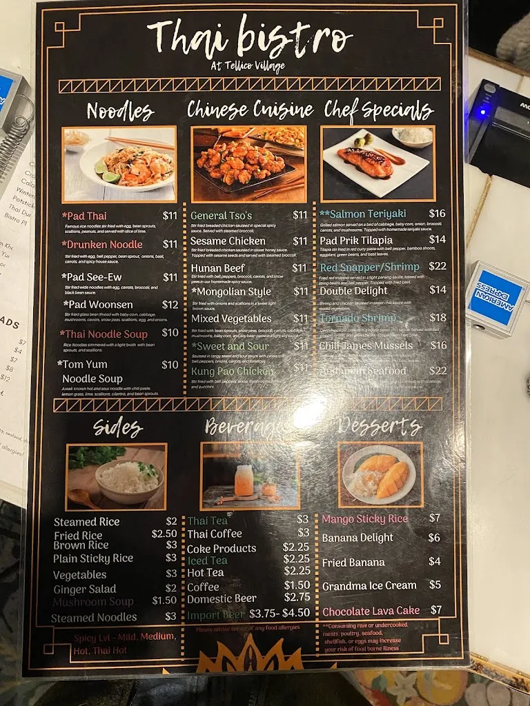 Menu_Thai Bistro at Tellico Village_Loudon, TN_image_old_1