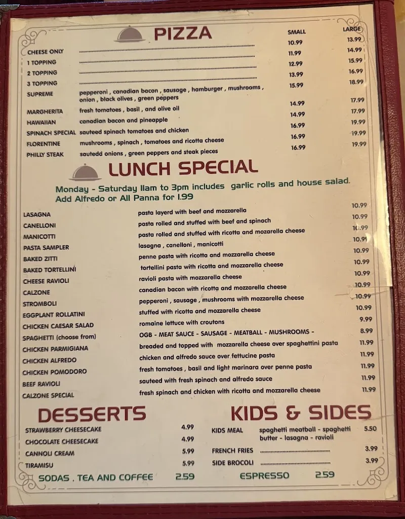 Menu_Luigi’s Italian Restaurant_Angleton, TX_image_old_1