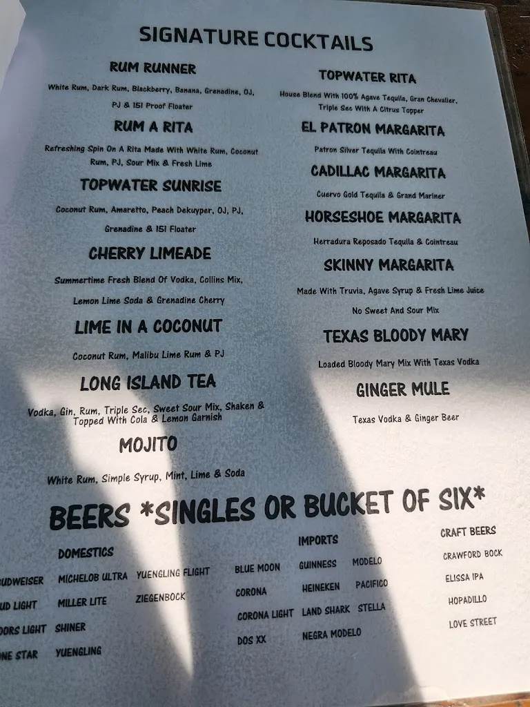 Menu_Topwater Grill_San Leon, TX_image_old_3